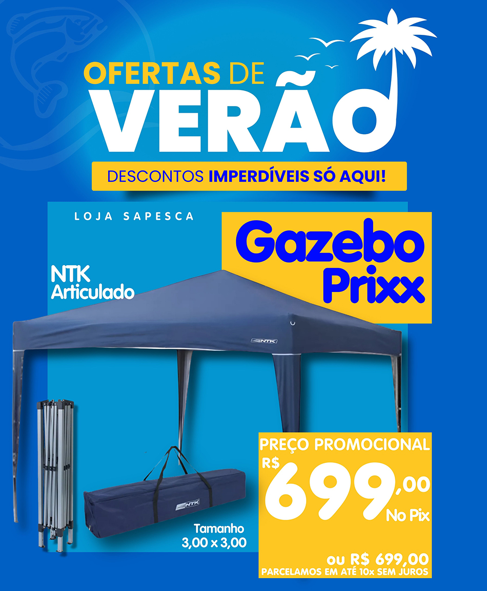 Gazebo tenda prixx nautika articulado 3m x 3m azul